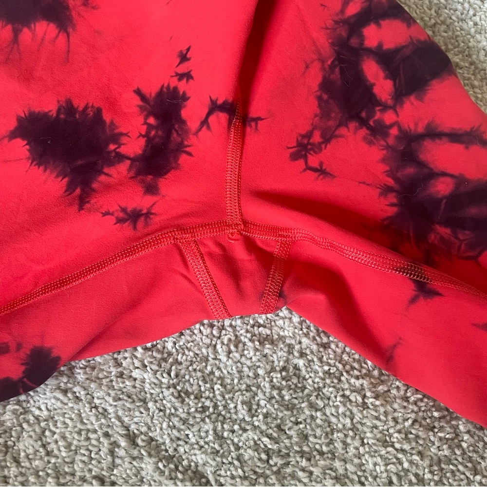 lululemon athletica Wunder Train 25” Red and Black Leggings - Picture 7 of 7